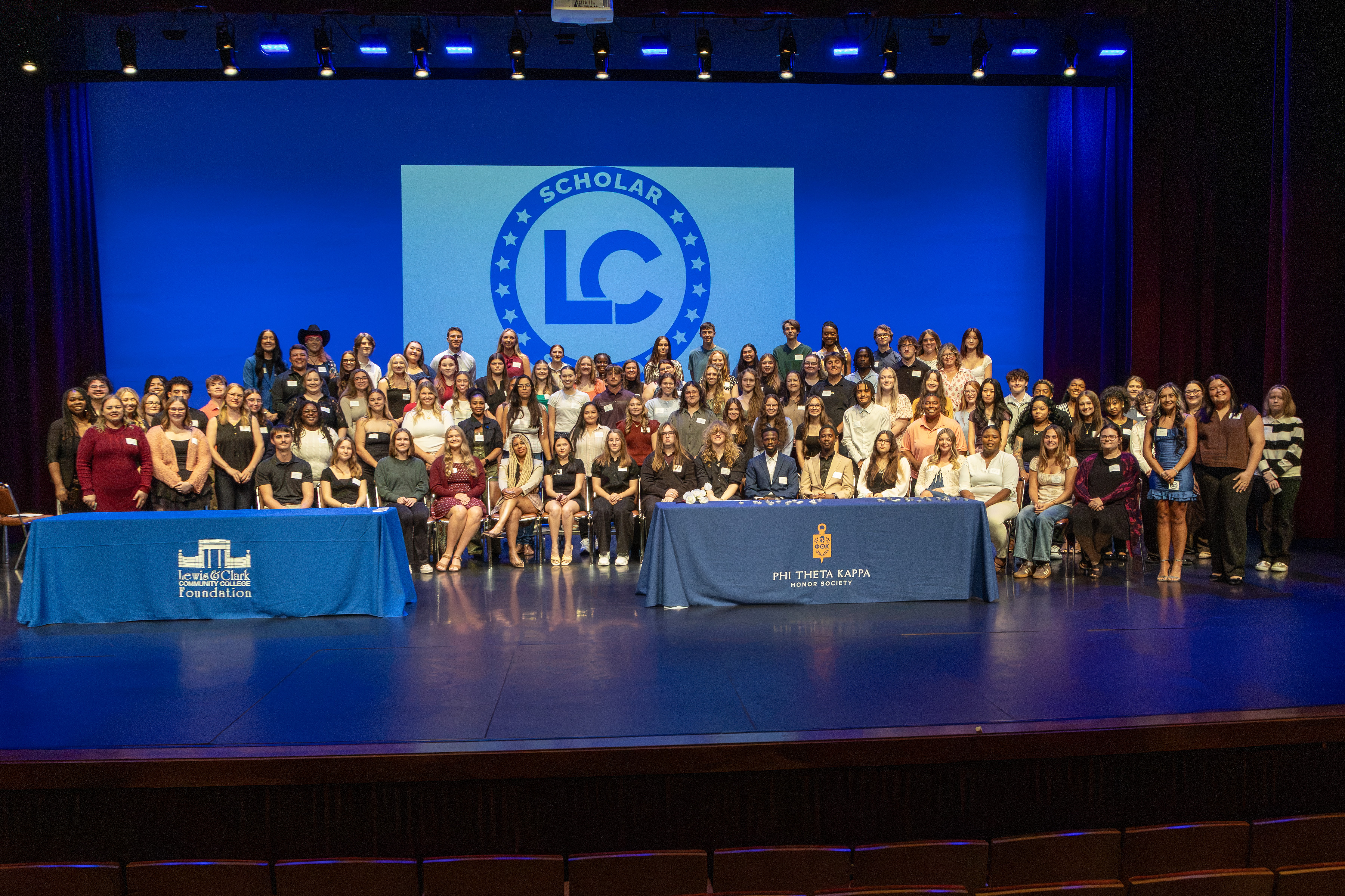 Group photo of LC scholarship recipients during the 2026 Scholars and Donors dinner this October. Photo by JAN DONA, LC Marketing & PR