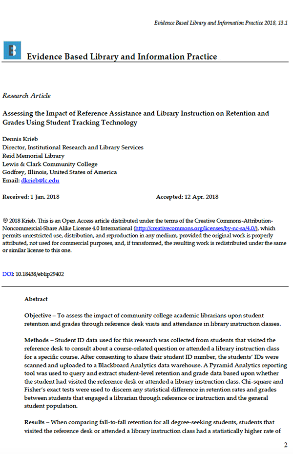 Assessing the Impact of Reference Assistance and Library Instruction on Retention and Grades