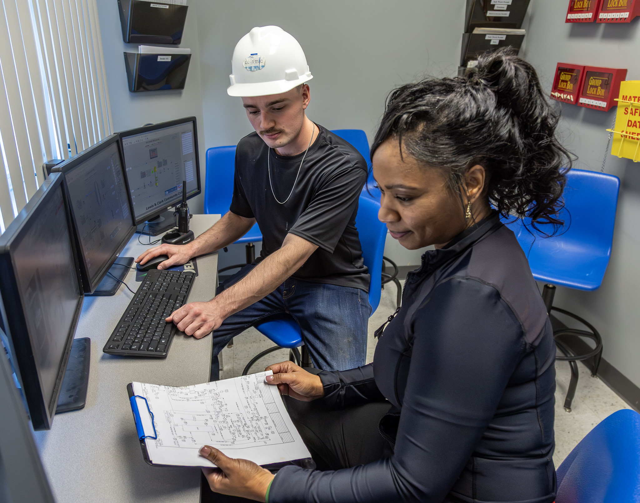 LC students working in the Process Operations Technology program.