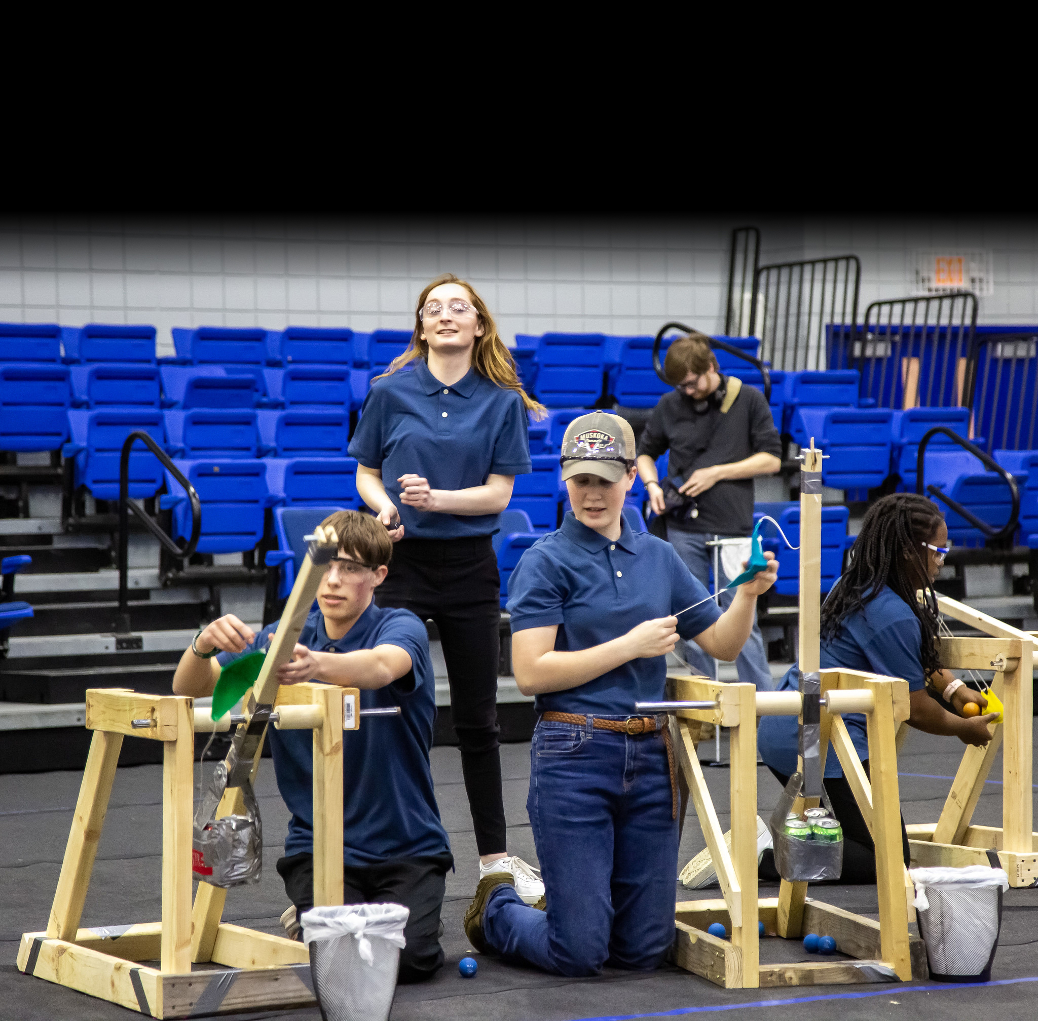 Twelve teams of area high school students came to George C. Terry River Bend Arena on March 24 for Lewis and Clark Community College’s 16th Annual Trebuchet Competition.
