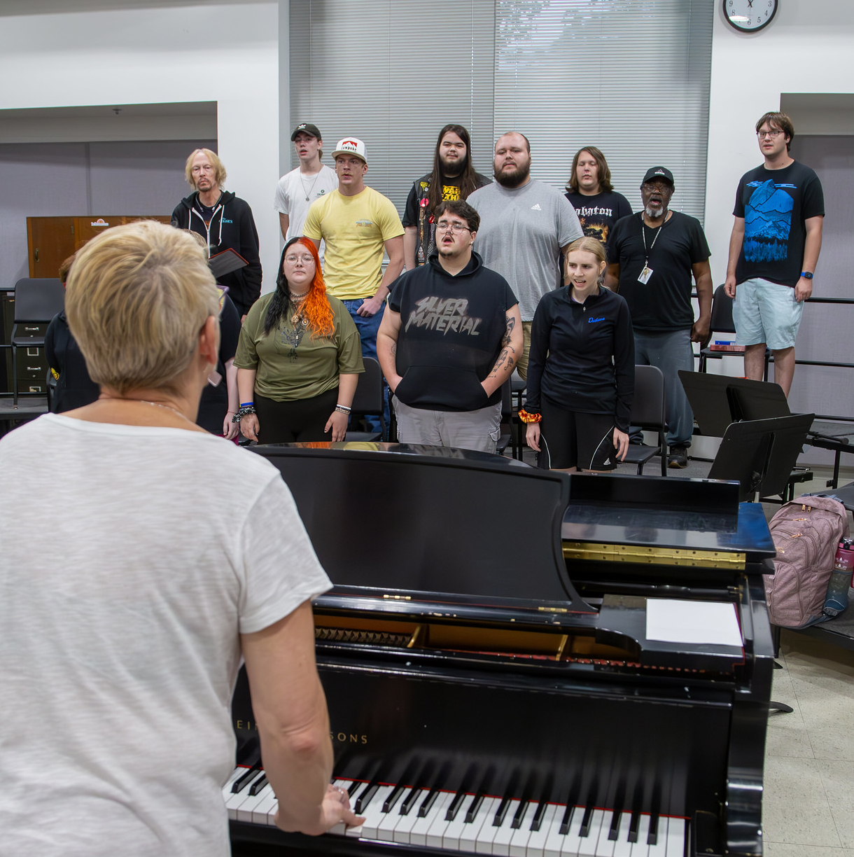 L&C Concert Choir practicing