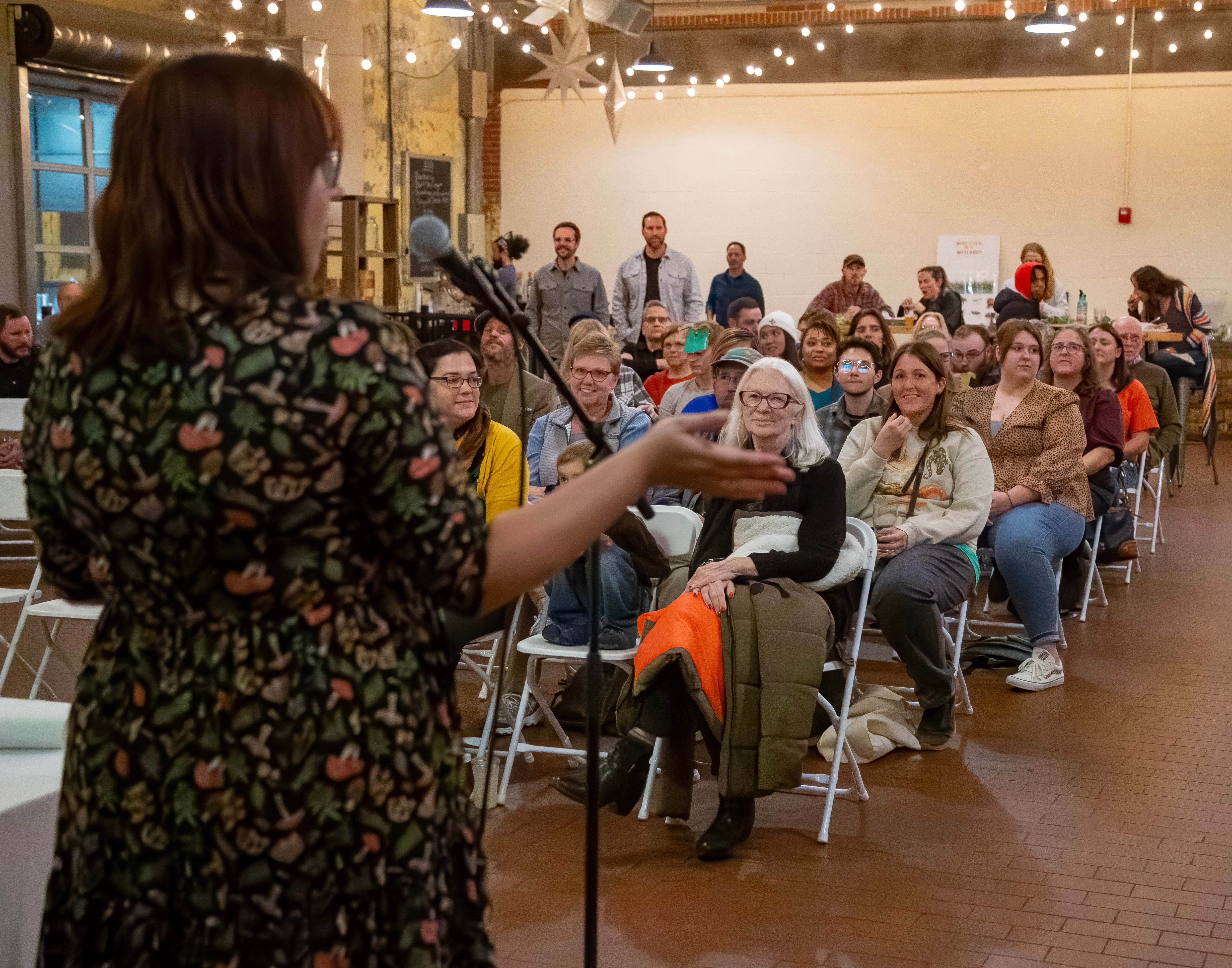 The field premiere of the NGRREC documentary “The Call of the Swamp: Investigating the State Threatened Bird-voiced Treefrog” took place at the Old Bakery Beer Company last fall. JAN DONA/L&C MARKETING & PR
