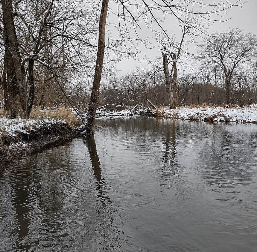 In winter, streams in urban and suburban areas are threatened by salt used to keep roads clear of snow and ice. Photo by John Griffis