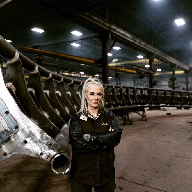 Stephanie Hoffman, as seen on Netflix’s Metal Shop Masters and the American Welding Society’s, YouTube series Metal America and ArcAdemy.