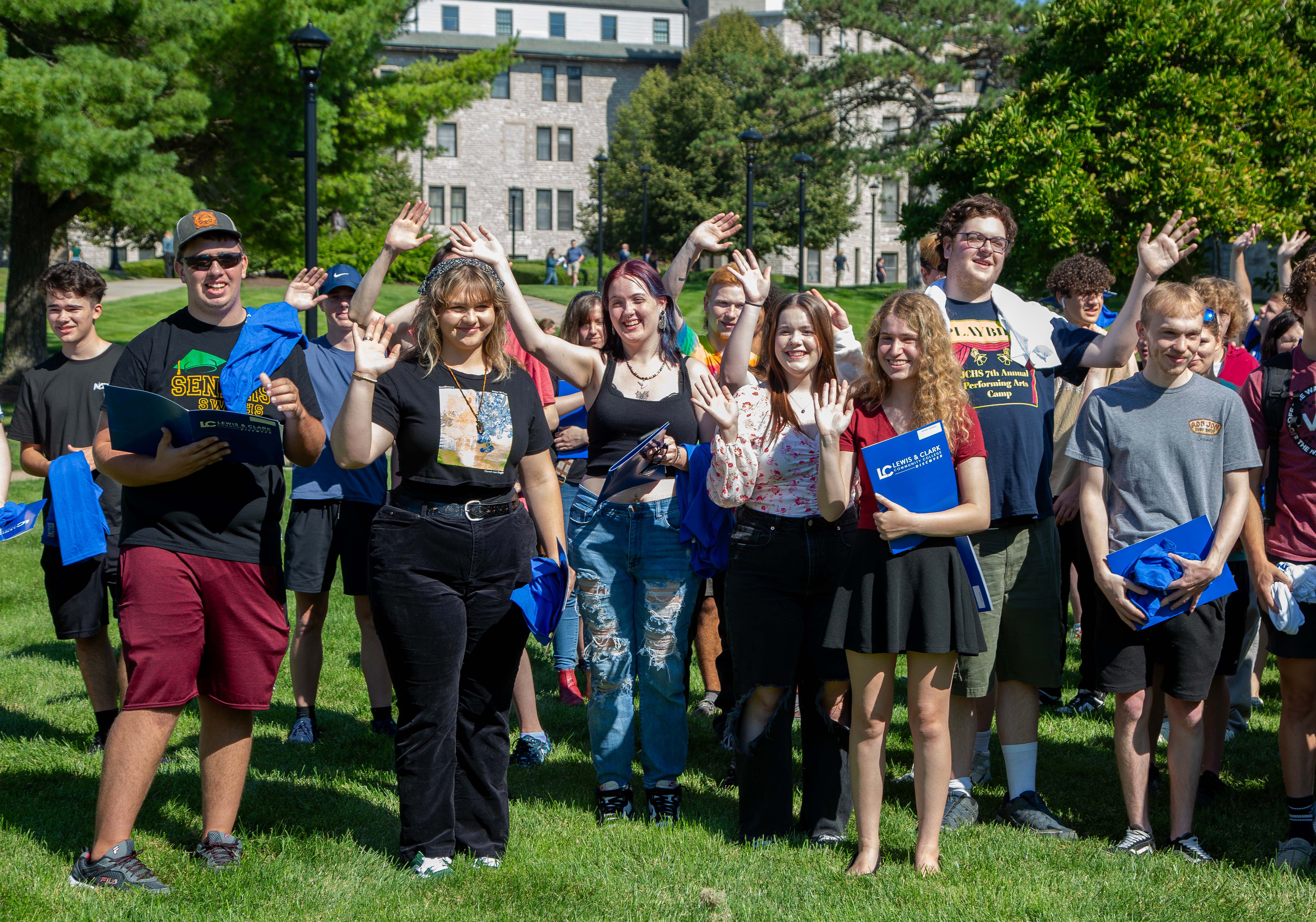 A group of new L&C students excited to start the semester.  JAN DONA/MARKETING & PR